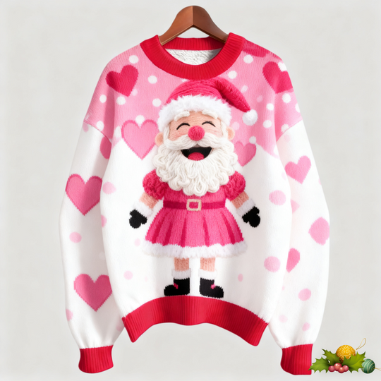 Discover Ugly Christmas Sweater Warm Sweater for Woman Sweater Fashion Crew Neck Knitted Long Sleeve Regular Tops Knit Christmas Sweater
