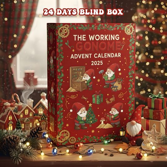 Discover Gnome Advent Calendar 2025, The Working Gnome 24 Days Blind Box, Cute Christmas Gnome Countdown, Holiday Advent Gifts