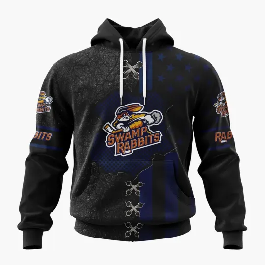 Personalized Greenville Swamp Rabbits Flag Hoodie Pullover Men's Fan Gear Gift