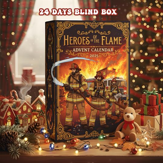 Discover Firefighter Advent Calendar 2025, Heroes of the Flame 24 Days Blind Box, Fireman Christmas Gift, Emergency Services Holiday Countdown