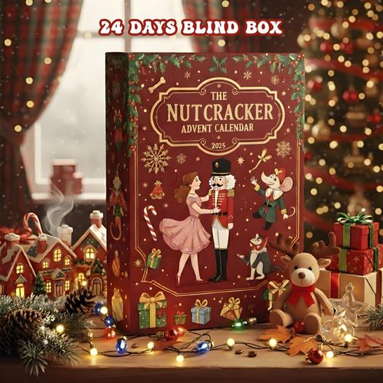 Nutcracker Advent Calendar 2025, 24 Days Christmas Blind Box, Ballet Nutcracker Gift, Holiday Countdown for Kids & Adults