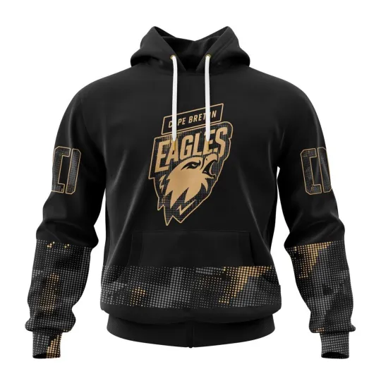 Personalized Cape Breton Eagles Special Camo Hoodie Pullover Men's Fan Gear Gift