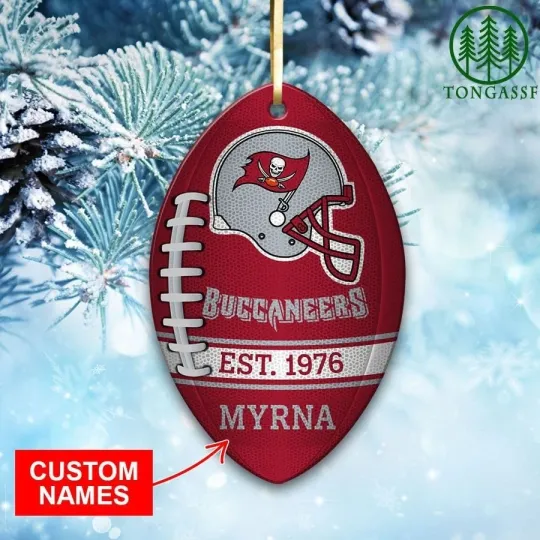 Personalized Tampa Bay Football Team Buccaneers Christmas Ornament Gift Decor