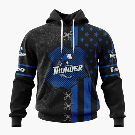 Discover Personalized Wichita Thunder Special Flag Hoodie Pullover Men's Fan Gear Gift