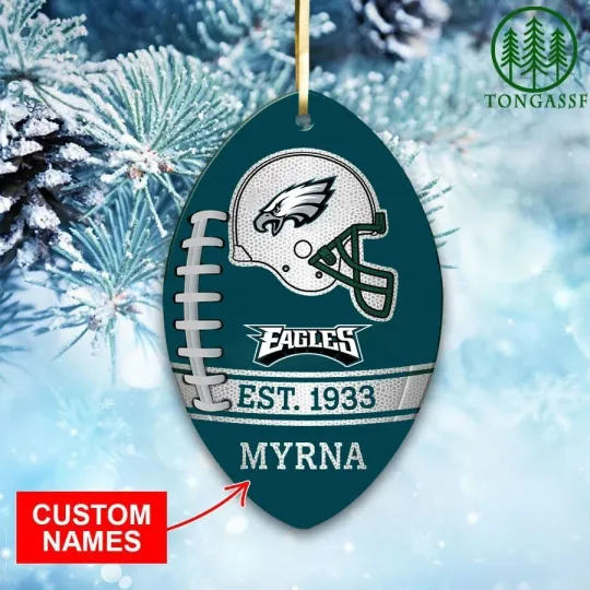 Discover Personalized Philadelphia Football Team Eagles Christmas Ornament Gift Decor