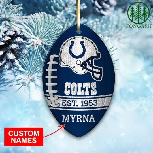 Discover Personalized Indianapolis Football Team Colts Christmas Ornament Gift Decor