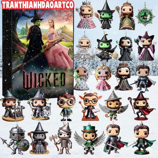 Discover 2025 Wicked Advent Calendar, 24 Days of Magical Surprises, Wicked Broadway Musical Themed Christmas Countdown Gift for Music Lover