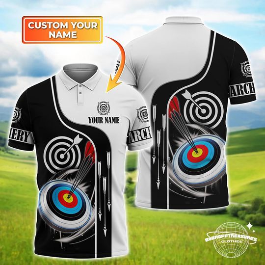 Discover Custom Archery Polo Shirt: Unisex Performance Cotton Blend