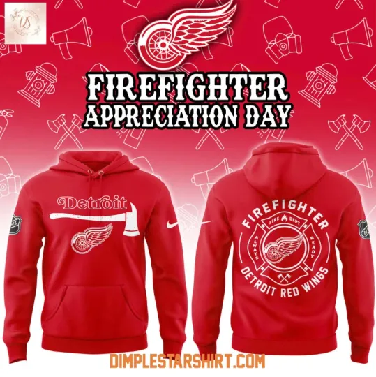 Discover Detroit Red Wing Firefighter Appreciation Day 3D Hoodie