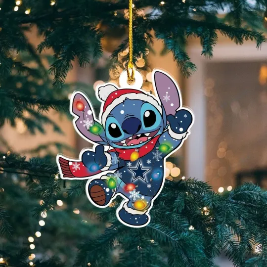 Discover Dallas Football Team Cowboys Stitch Christmas Ornament Gift Decor