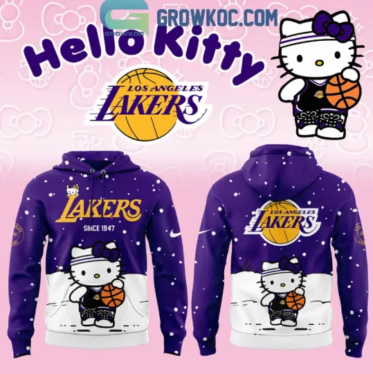 Discover Los Angeles Laker X Hello Kitty 2025 Christmas 3D Hoodie