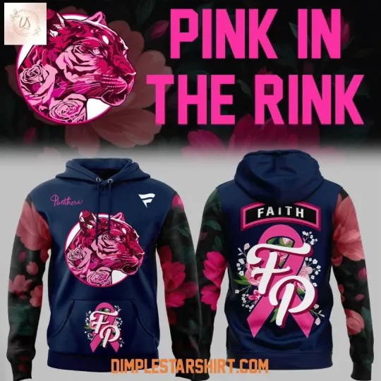 Discover Flordia Panther Pink The Rink Navy 3D Printed Hoodie