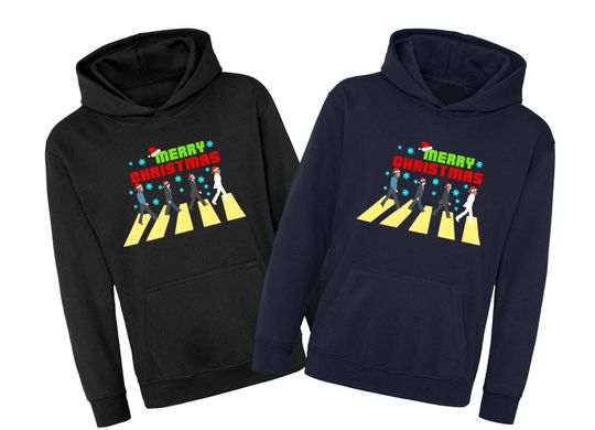 Discover Merry Christmas Zebra Crossing Hoodie, Playful Zebra Crossing Christmas Lover Pullover, Road Hood, Unisex Adults Kids Top
