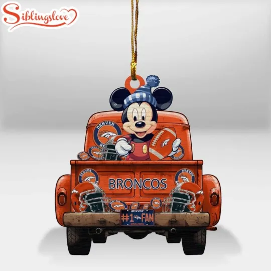 Denver Football Team Broncos Christmas Ornament Gift Decor
