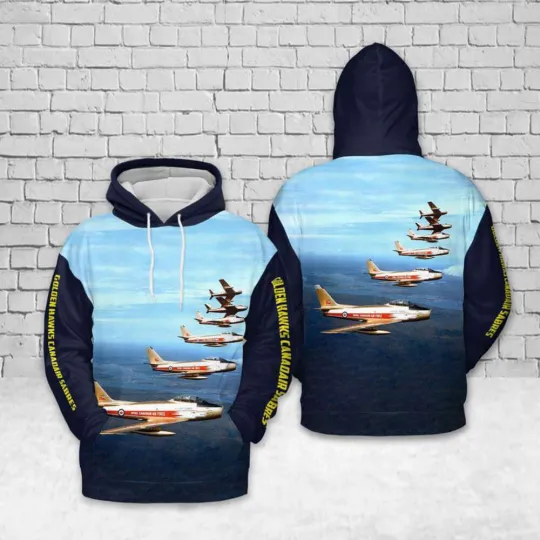 RCAF Golden Hawks Canadair Sabres Hoodie Air Force Military Hooded Gift For Dad