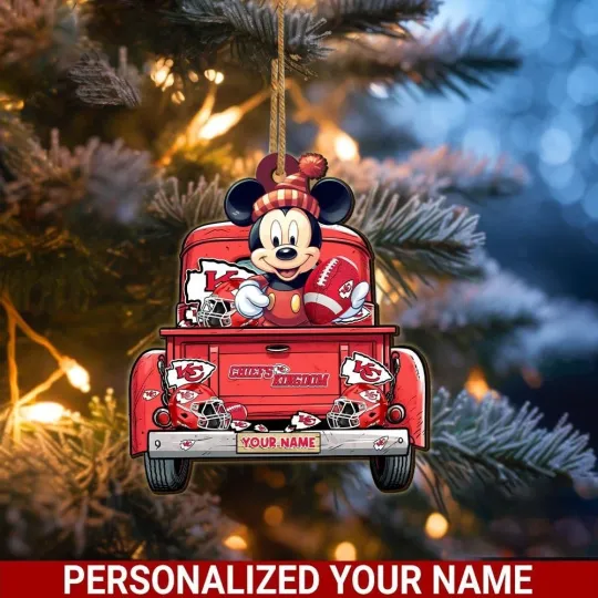 Discover Personalized Kansas City Football Team Chiefs Christmas Ornament Gift Decor