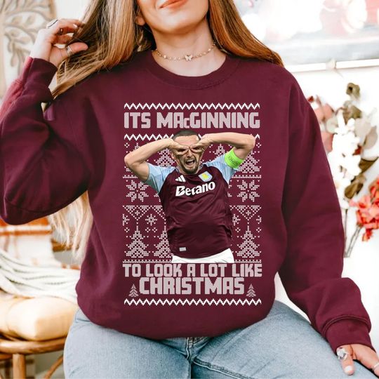 Discover John McGinn Ugly Christmas Sweatshirt, Funny Great Christmas Sweatshirt for Kids and Adults, Funny Football Shirts, Villa Fans Christmas Gifts