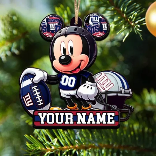 Discover Personalized New York Football Team Giants Christmas Ornament Gift Decor