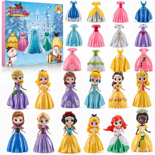Discover Advent Calendar for Girls Princess Deformation Toy 24 Days Countdown Calendar