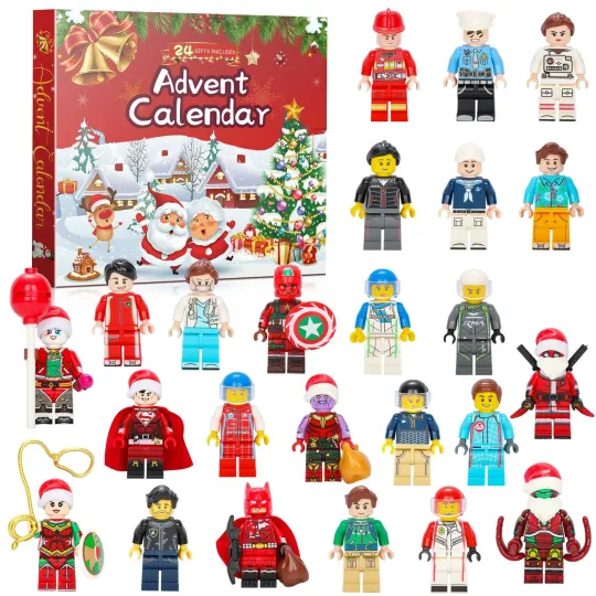 Discover Christmas Advent Calendar 2025, Countdown Calendar 24 Days with 8 Characters