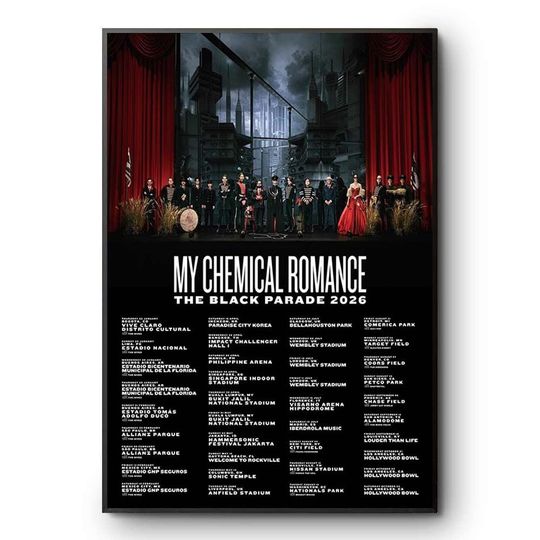 My Chemical Romance The Black Parade 2026 World Tour Poster Print