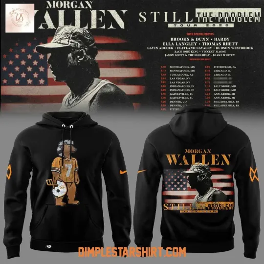Discover Wallen Western Still The Problem Tour 2026 Black Hoodie Shirt Fan Gear Xmas Gift