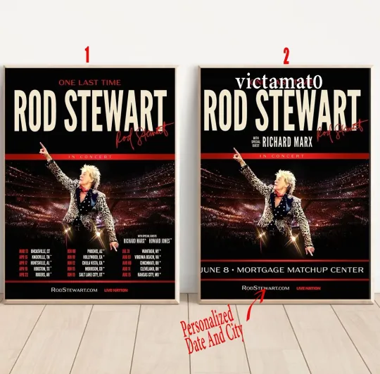 Rod Stewart 2026 Tour Poster Vertical Premium Matte
