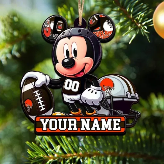 Discover Personalized Cleveland Football Team Browns Christmas Ornament Gift Decor
