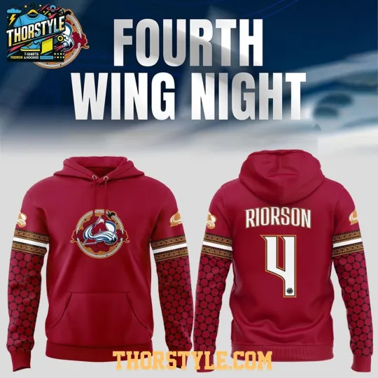Personalized Colorado Avalanche Fourth Wing Night 2025 Riorson Hoodie T-Shirt