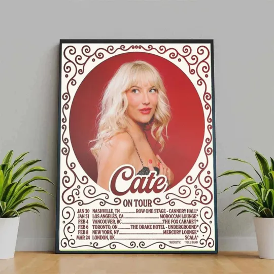 Discover Cate 2026 Tour Poster - Premium Matte Vertical Poster