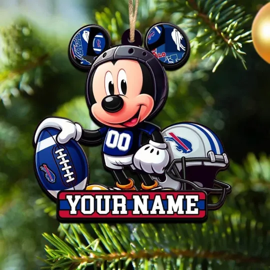 Personalized Buffalo Football Team Bills Christmas Ornament Gift Decor