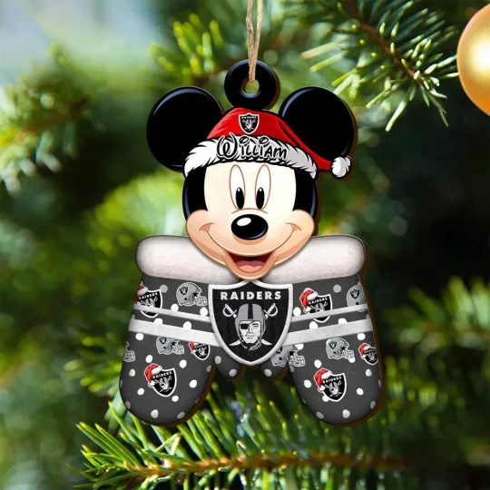 Personalized Las Vegas Football Team Raiders Christmas Ornament Gift Decor