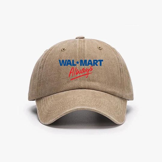 Walmart Washed Denim Baseball Cap - Adjustable Unisex Retro Dad Hat