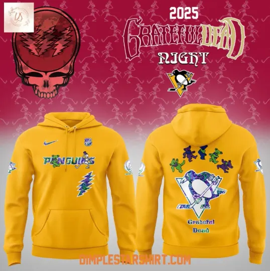 Discover Pittsburgh Penguin Grateful Dad Night 2025 3D Hoodie