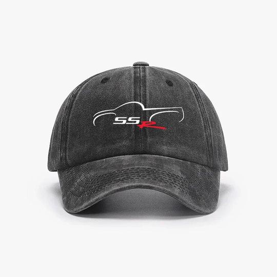 Discover Chevy SSR Vintage Washed Denim Baseball Cap - Printed Logo Adjustable Unisex Dad Hat