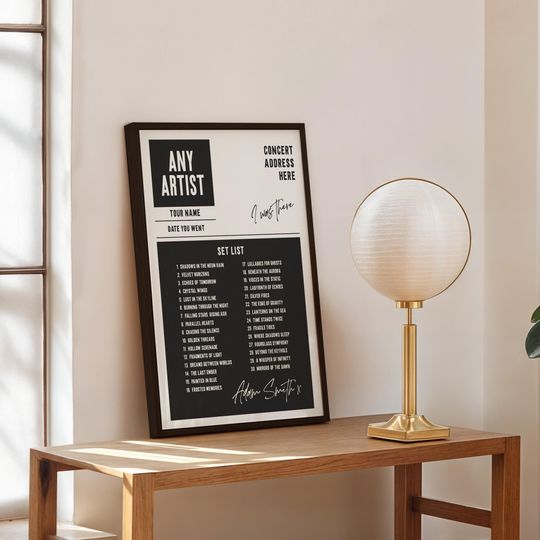 Discover Custom Concert Set List Print: Personalised Music Gift