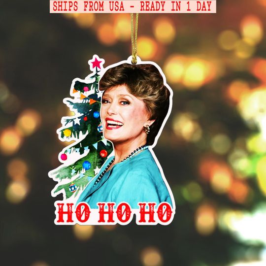 Discover Stay Golden Blanche Ornament Red Version, Ho Ho Ho Acrylic Christmas Ornament, Funny Retro 80s Holiday Decor, Pop Culture Gift 2025