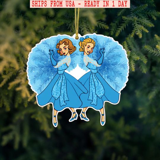 Discover Sisters White Christmas Ornament, Retro Acrylic Ornament, Sisters Sisters Devoted Ornament, Vintage Holiday Movie Inspired Gift 2025