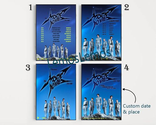 Discover Custom 2025-2026-P1Harmony World Tour Poster No Frame Most-wanted in North American Kpop Wall Art Fan Kpop Print Room Aesthetic