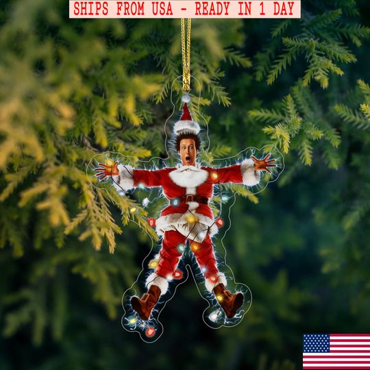 Discover National Lampoons Christmas Vacation Ornament, Funny Christmas Ornament, Chaotic Santa Acrylic Ornament, Retro Holiday Movie Inspired Tree