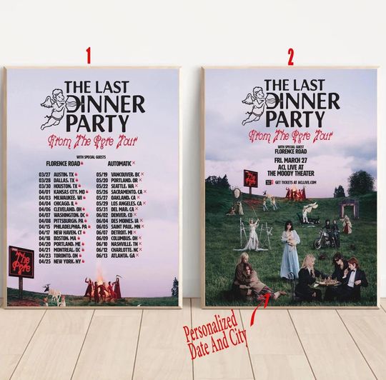 Discover Custom The Last Dinner Party announce 2026 North America Tour Poster