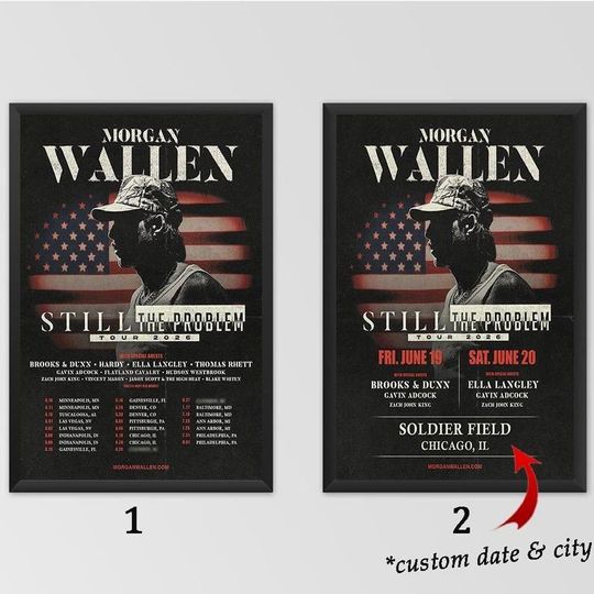 Discover Custom Poster - Wallen Western Still The Problem Tour 2026 Poster
