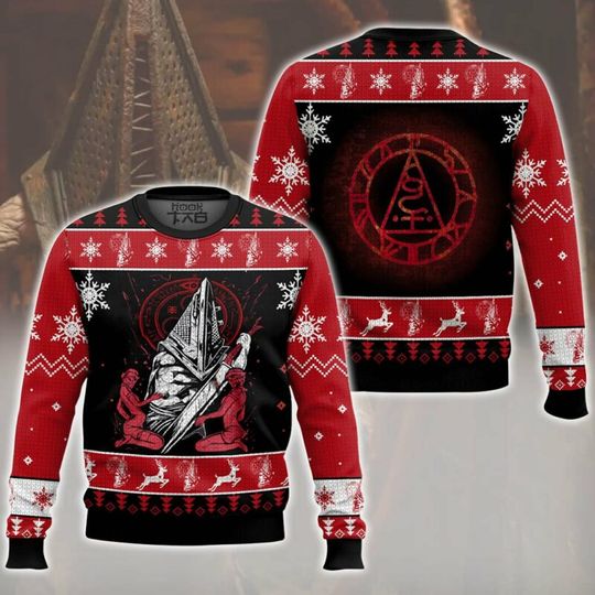 Seal of Metatron Silent Hill Ugly Christmas Sweater Novel Holiday Party Pullover Plus Size Sweater for Men Womens Xmas Gift 2026