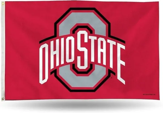 Discover Ohio State University Buckeyes Premium 3x5 Flag Banner Metal Grommets Outdoor...