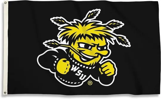 Discover Wichita State University Shockers Premium Flag Banner, 3x5 Feet with Metal...