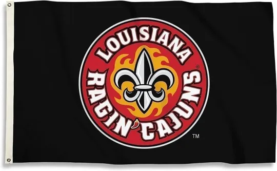 Discover University of Louisiana Lafayette Ragin Cajuns Premium 3x5 Feet Flag Banner,...