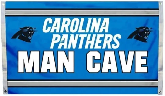 Carolina Panthers House Flag Banner with Metal Grommets for Outdoor Decor