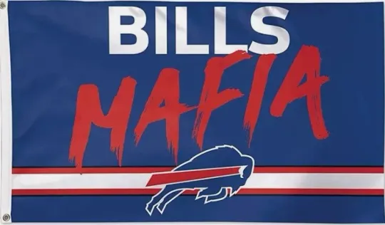 Buffalo Bills Mafia football 3x5 Ft Flag Mancave Banner Decor  Single OR Double Sided
