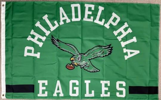 Philadelphia Eagles Throwback Logo Flag 1987-1995 Ft Banner Double-Sided Decorative Flag