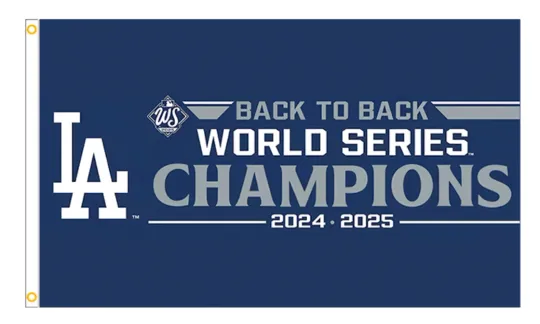 Los Angeles Dodgers 2025 World Series Champions Flag ft Banner